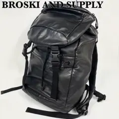 ブロスキー＆サプライ　リュック　バックパック　防水レザー　ブラック