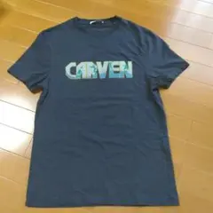 CARVEN ネイビー ロゴプリント Tシャツ 、Sサイズ
