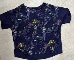 美品✨ グラニフ ラウンドネック刺繍ハーフスリーブTシャツ