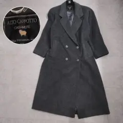 ALTO CAPPOTO Hanamura ブラック ダブルブレストロングコート ALTO CAPPOTO Hanamura ブラック ダブルブレストロングコート