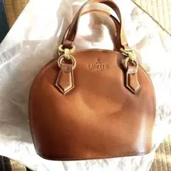 LANCETTI ★ブラウン レザー ハンドバッグ