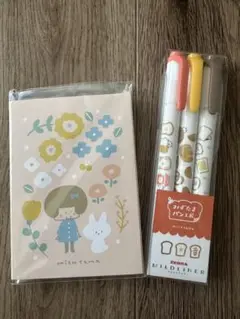 mizutamaさん　ミズタマさん　マイルドライナー　メモ帳　2点セット