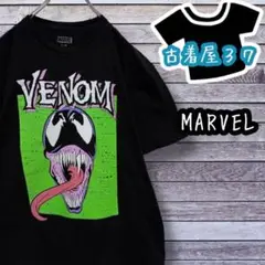 古着マーベルベノムデカロゴアメコミTシャツ黒ブラックL