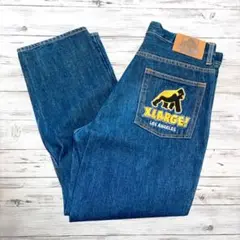 XLARGE デニムパンツ 刺繍ロゴ　0568