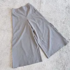 メルベイユアッシュ　ワイドパンツ　38号　M グレー　日本製　春夏用