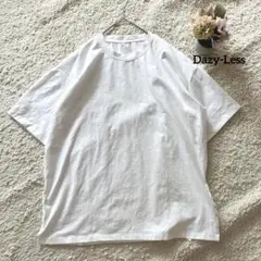 Dazy-Less シンプル ホワイト コットン Tシャツ M オーバーサイズ