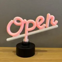 【中古】ネオンサイン風　LED open 店舗装飾