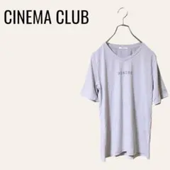 CINEMA CLUB ＶネックTシャツ L グレー ロゴTシャツ 半袖