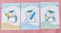 夏目友人帳 渋谷 Magnet カフェ ニャンコ先生と夏遊び ポストカード 3種