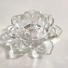 キャンドルホルダー　ロータス　ガラス　蓮