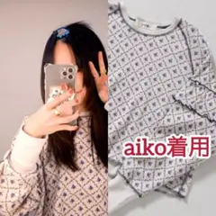 aiko着用 mag.by c フラワーサーマルトップス