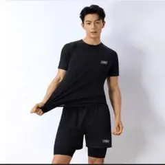 フィットネス水着 メンズ 上下2点セット 2XL
