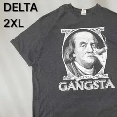 US輸入古着デルタ　ベンジャミンフランクリンGANGSTA Tシャツ 2XL