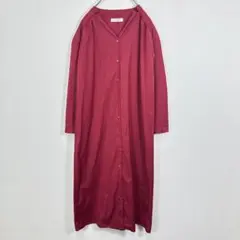 クリアインプレッション　ロングシャツ　長袖　ワンピース　サイズ2 ワインレッド
