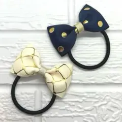 【394】ハンドメイド　グログランリボンのヘアゴム