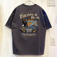 新品　イーグル刺繍　 半袖Tシャツ Tシャツ ヴィンテージ　バイカー　Lサイズ