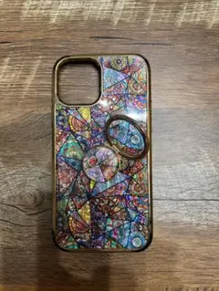 iPhone12 ケース 天然貝螺鈿アート