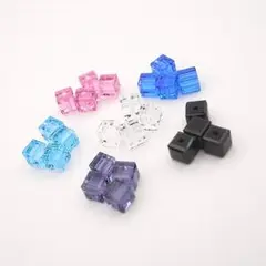 残1★スワロフスキービーズ #5601 キューブ4mm 6色24個セット