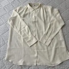 UNIQLO クリーム色 長袖シャツ S