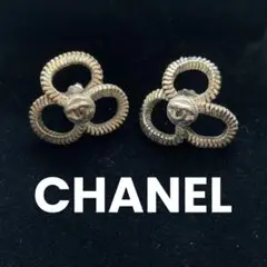 シャネル CHANEL♡シルバー ピアス ヴィンテージ 花 クローバー CC
