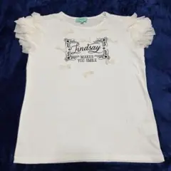 Lindsay リボン付きフリル袖 Tシャツ M (150cm)