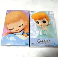 【匿名配送】ディズニー　シンデレラ　Q posket　フィギュア　２個セット