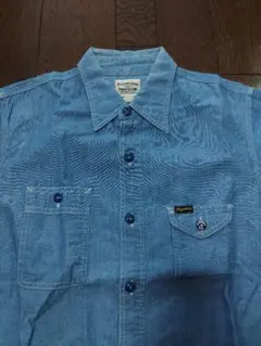 pherrow's シャンブレーシャツ　半袖シャツ　タンガリーシャツ　S　デニム