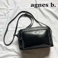 【美品】激レア アニエスベー ショルダーバッグ アンジェル レザー ブラック