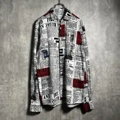 ◆【美品】ZARA｜ザラ，レーヨン100%，総柄，長袖シャツ