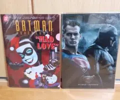 新品未使用★バットマンvsスーパーマン&ハーレイクインのクリアファイル2種セット