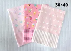 ハンドメイド　ランチョンマット　リバーシブル　３枚セット/　a128