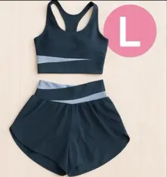 【売りきりセール】ヨガウェア　セット　L ブラック　グレー