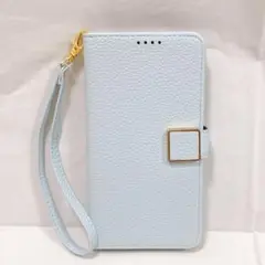 AQUOS Sense7 手帳型 スマホケース ライトブルー 保護カバー