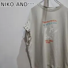 niko and… アソート　フリル　プリントシャツ　ロックTシャツ　Lサイズ