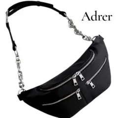 アドラー　Chain body bag チェーンバッグ　Y2K ダブルファスナー
