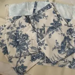 鳥花柄ハギレ