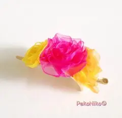 ラッピング無料☆送料無料☆オーガンジーリボンの薔薇マジェステalohamix