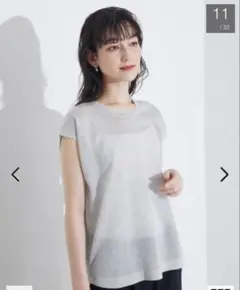 今期 新品qualite 定価1.6万 トップス ノースリーブ ラメクルーネック