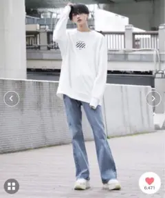 G.O.Cヴィンテージ フレア ストレッチ デニムパンツ☆ブルー☆S