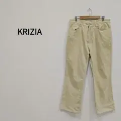 KRIZIA クリツィア コーデュロイブーツカットパンツ クリーム レディース