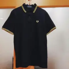 FRED PERRY ポロシャツ M12 ブラック ゴールド 42