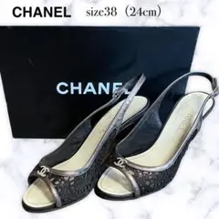 【イタリア製】CHANEL シャネル サンダル 箱付 サイズ24cm