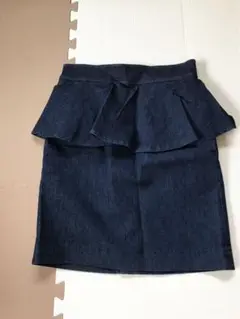 【新品未使用】RAYBEAMS デニム　ペプラム　スカート　Mサイズ