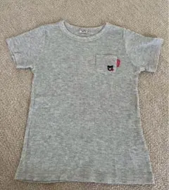DOUBLE グレー Tシャツ ポケット付き　110cm