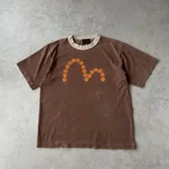 EVISU エビス Tシャツ ブラウン カモメ パイル地