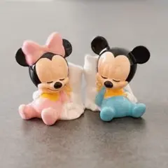 【美品】ベビーミッキー ベビーミニー 置き物 ディズニー