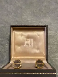 dunhill 金メッキ カフリンクス オリジナルボックス付き