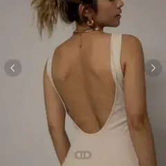 Addysカップ付き♡ZOZO購入♡背中あきタンクトップワンピース　楽ちん綺麗