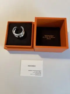 tac777★HERMES★/OSMOSE/GM/59【新品、パリ購入】 HERMES∽Bague Osmoseオスモス GMシルバー∽パリ本店より速達