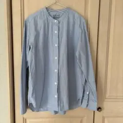 無印良品　ノーカラーシャツ
